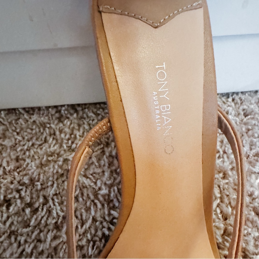 Tony Bianco Atkins Heels – Nude Skin Leather, Size 9, Chic & Elegant Design - Picture 6 of 14